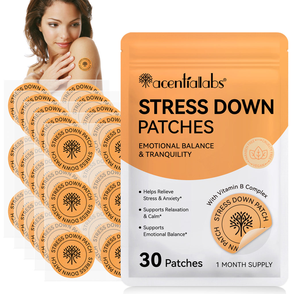 Anti-Stress Pflaster, Stress Down Patches, 30 Pflaster, Monatspackung