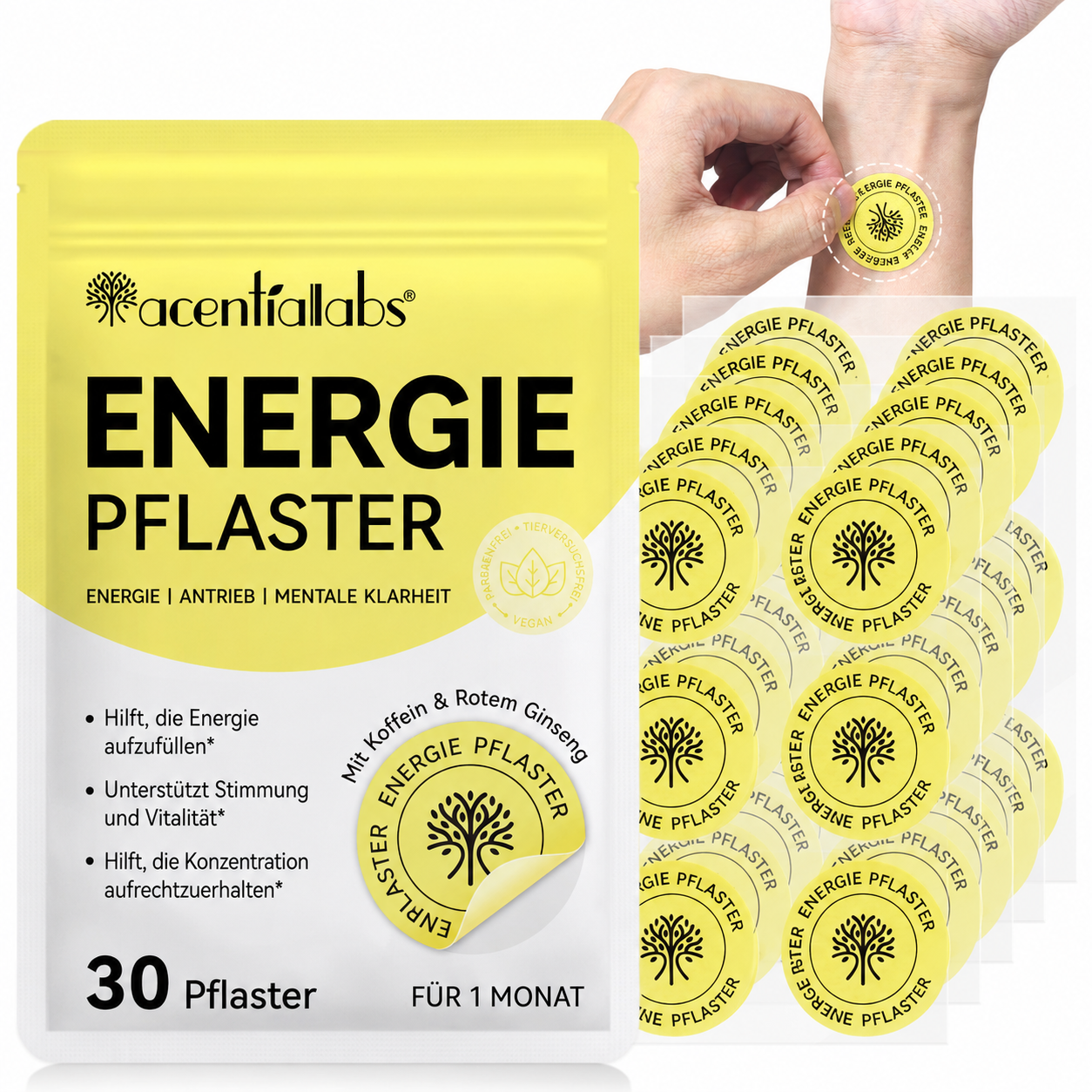 Energiepflaster, Energy Patches, 30 Pflaster, Monatspackung