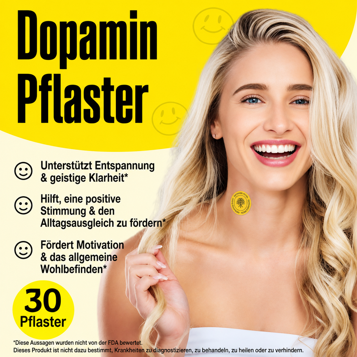 Dopamin Pflaster, Dopamin Patches, 30 Pflaster, Monatspackung