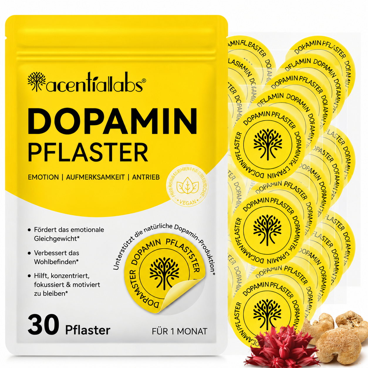 Dopamin Pflaster, Dopamin Patches, 30 Pflaster, Monatspackung