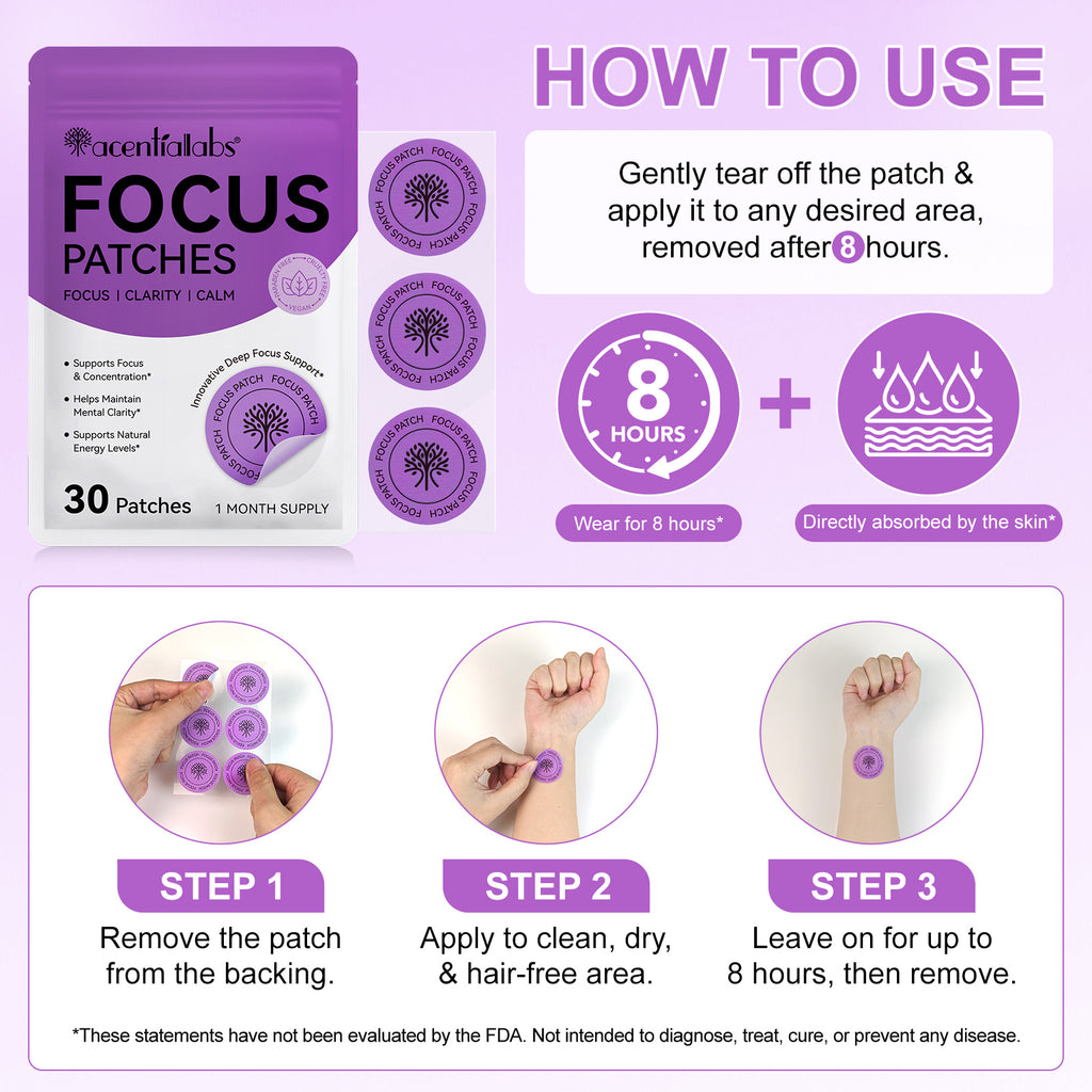 Fokuspflaster, Focus Patches, 30 Pflaster, Monatspackung